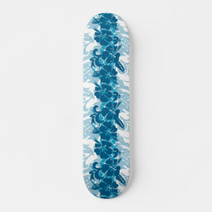 Skateboard Waikoloa Hawaiian Hibiscus Floral Etché