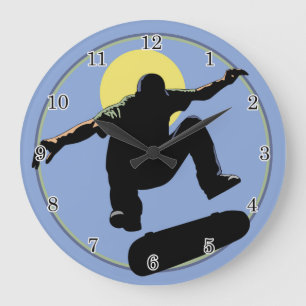 Skateboard-Wanduhr Große Wanduhr
