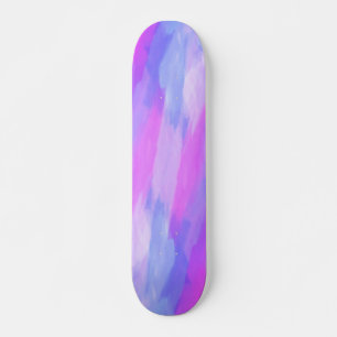 Skateboard Watercolor Abstract Texture in Pastel Colors