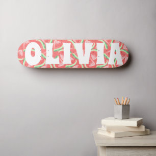 Skateboard watermelon de la vibe d'été sur mesure