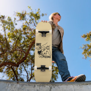 Skateboard We Love Pizzas - Pizza Love - ASL ILY Obsession De