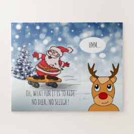 Skateboard Weihnachten RentierSchlitten Winter