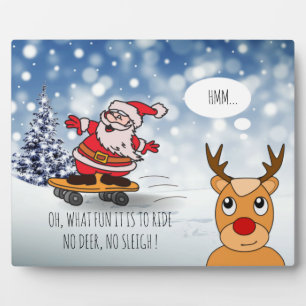 Skateboard Weihnachten RentierSchlitten Winter Fotoplatte