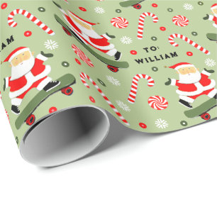 Skateboard-Weihnachtsgeschenk-Verpackungspapier Geschenkpapier