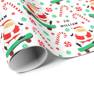Skateboard-Weihnachtsgeschenk-Verpackungspapier Geschenkpapier