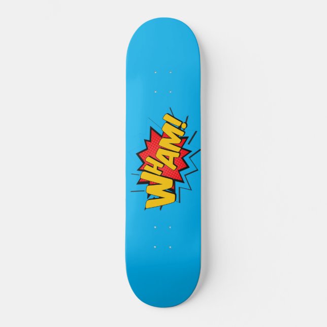 Skateboard - Wham! Himmelblau (Vorderseite)