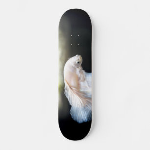 Skateboard White Siamese Fighting Fish
