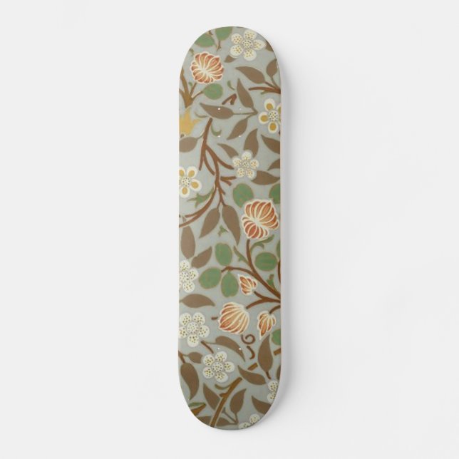 Skateboard William Morris Motif d'art (Recto)
