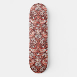 Skateboard William Morris Strawberry Thief Oiseau en Terracot