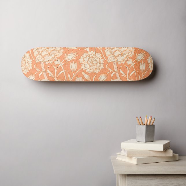 Skateboard William Morris Wild Tulip célèbre motif (Art mural (Horz))