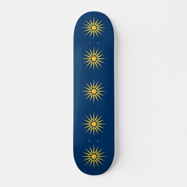 Skateboard with flag of Macedonia, Greece (Devant)