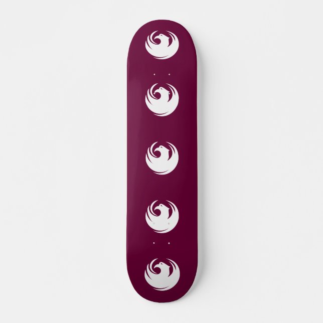 Skateboard with flag of Phoenix City, Arizona (Vorne)