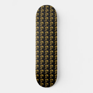 Skateboard Wolf & Dragon Gold skboard noir