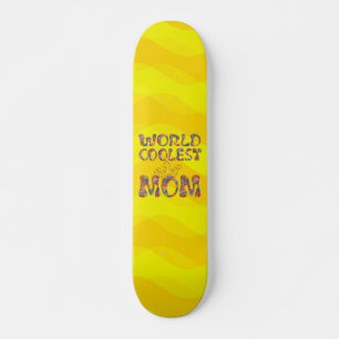 Skateboard World Coolest Mom vagues jaunes