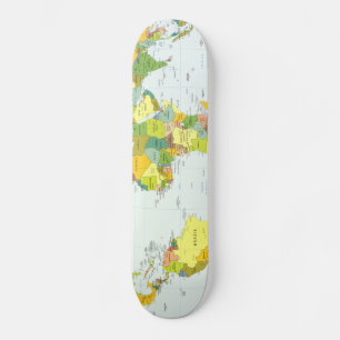 Skateboard world+map+globe+country+atlas