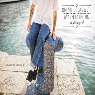 Skateboard Zebra Brown