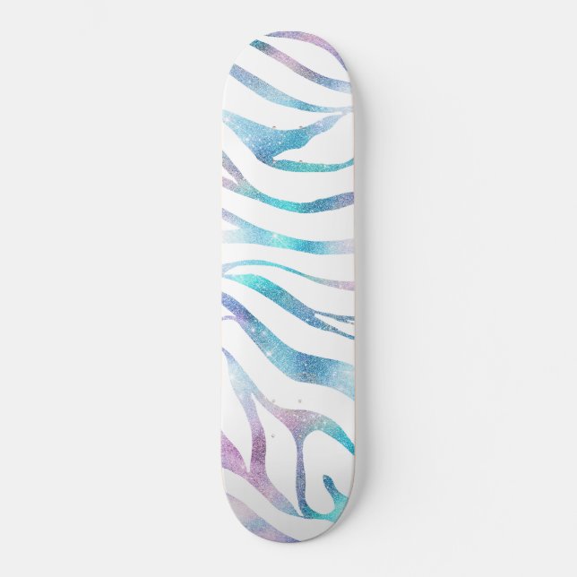 Skateboard Zebra moderne Imprimer Glam Bleu Violet Parties sc (Recto)