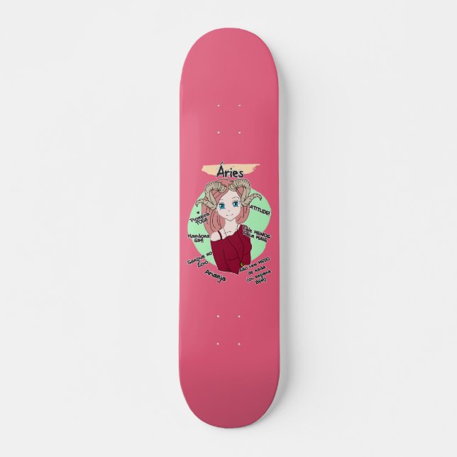 Skateboard Zeichen Widder (Vorne)