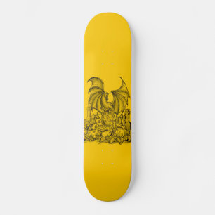 Skateboard Zombie mit Drache