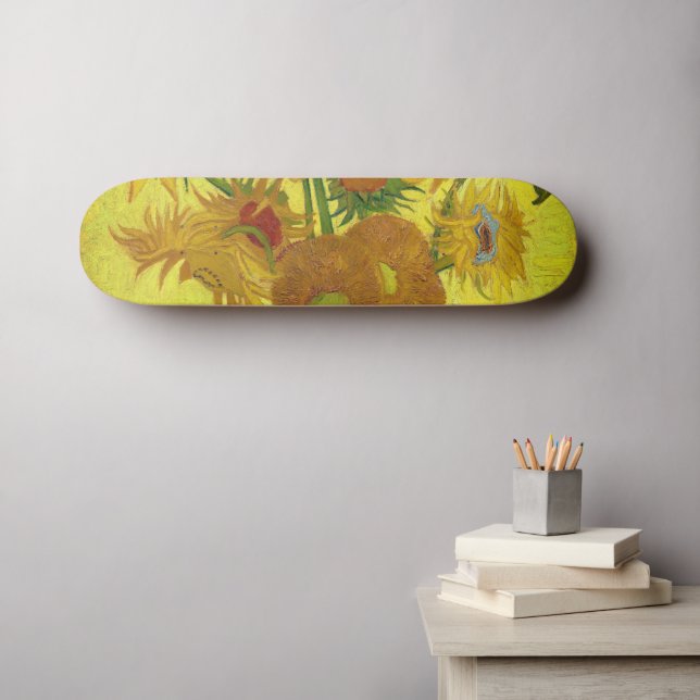 Skateboard Zonnebloemen (Van Gogh) (Art mural (Horz))