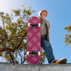 Skateboard Zwei Tone Kariert Pink HAMbWG