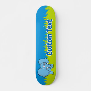 Skateboarddeck auf dem Blue Elefant Cartoon