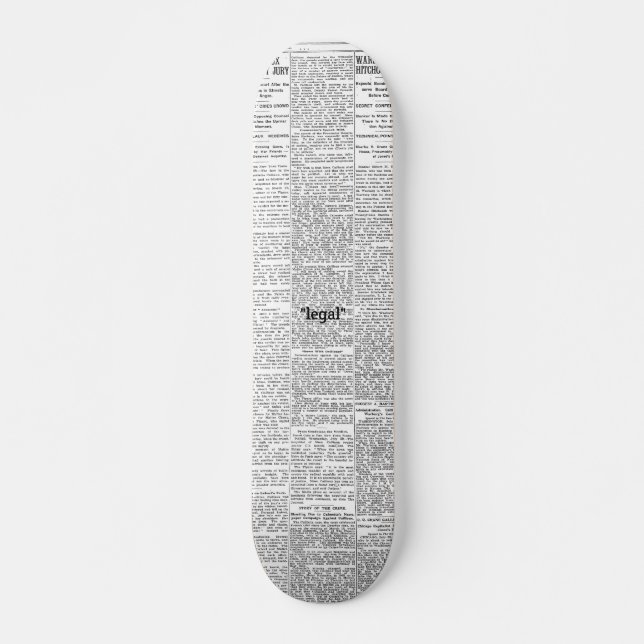 Skateboarddesign für Zeitungen Skateboard (Vorne)