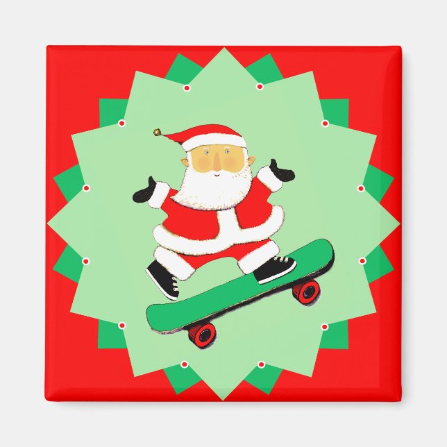 Skateboarden Holiday Geschenke Kleine Geschenke Magnet (Vorne)