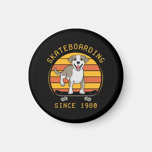 Skateboarden seit 1980 magnet (Vorne)