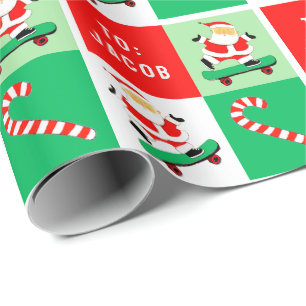 Skateboarden Skater Weihnachtsgeschenk Geschenkpapier