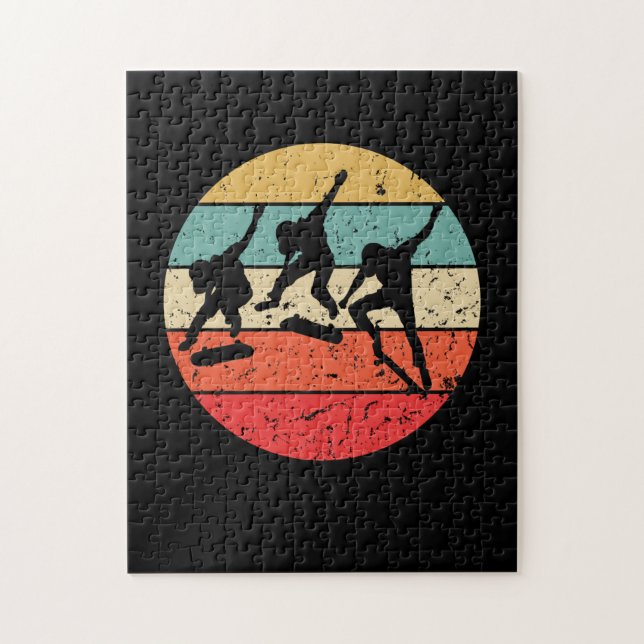 Skateboarden - Vintage Retro-Skateboarder (Vertikal)