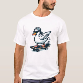 Skateboardente - Cooler tierischer Skater Grafik T-Shirt