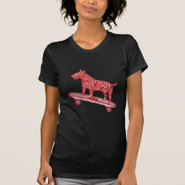 Skateboarder Bulle Terrier Red Cockney Slang T-Shirt