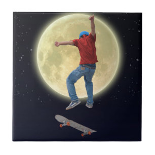 Skateboarder erhalten etwas Air Action Street Kulc Fliese