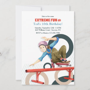 Skateboarder Extreme Spaß Einladung