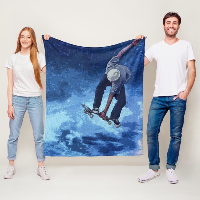 Skateboarder Fleecedecke (Beispiel)