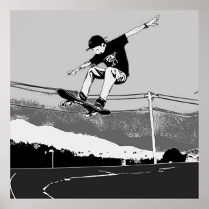 Skateboarder GetAir - Skateboarder-Design Poster