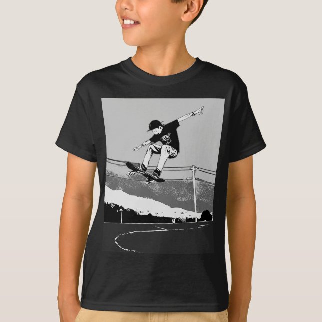 Skateboarder GetAir - Skateboarder-Design T-Shirt (Vorderseite)