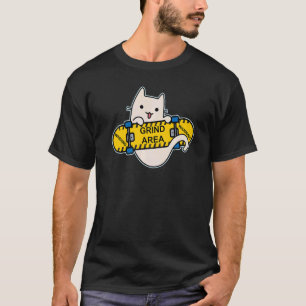 Skateboarder Katze Skateboardfahren auf Skateboard T-Shirt