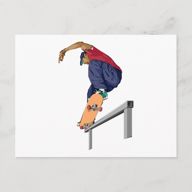 Skateboarder Postkarte (Vorderseite)