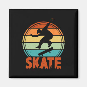 Skateboarder Retro Skaten Skateboard Liebhaber Ska Magnet