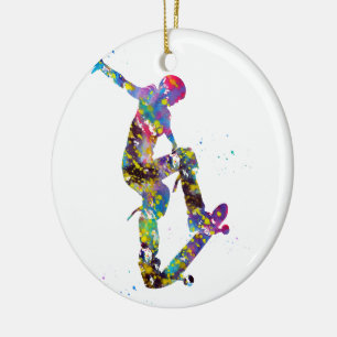 Skateboarder, Skateboard Keramik Ornament