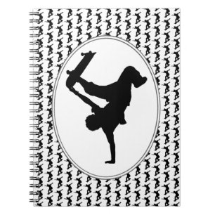 Skateboarder Skateboard Skateboard Silhouette Notizblock