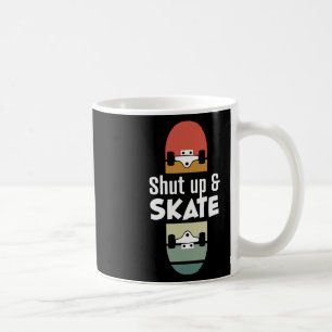 Skateboarder Skaten Halt Den Mund Und Skate. Vinta Kaffeetasse