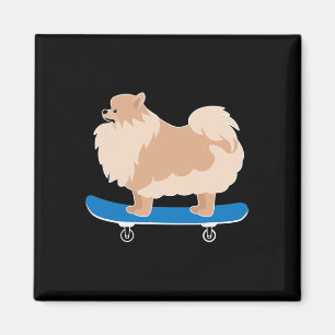 Skateboarder Spielzeug Pom Hund Skaten - Skateboar Magnet