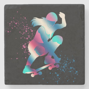 Skateboarder Steinuntersetzer