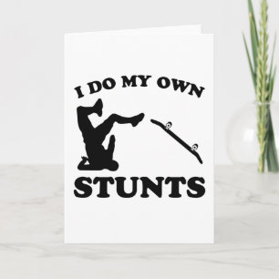 Skateboarder Stunts Spaß Skateboard Geschenk Karte
