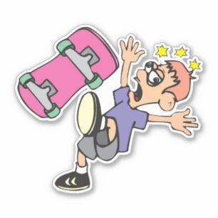 Skateboarder-Vinyl-Aufkleber im Zuschnitt Aufkleber