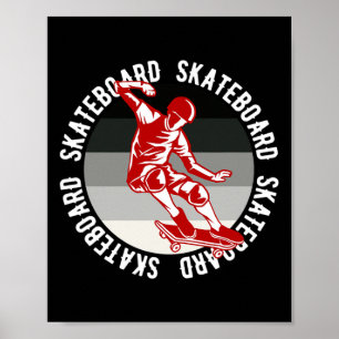 Skateboardfahren Männer Frauen Kinder Skateboard Poster