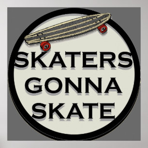 Skateboardfahren Poster